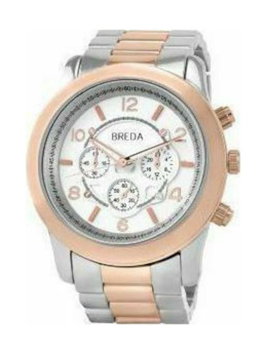 Breda Watch with Pink Gold Metal Bracelet