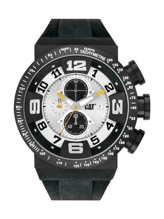 CAT DT16321211 Watch Chronograph Battery with Black Rubber Strap