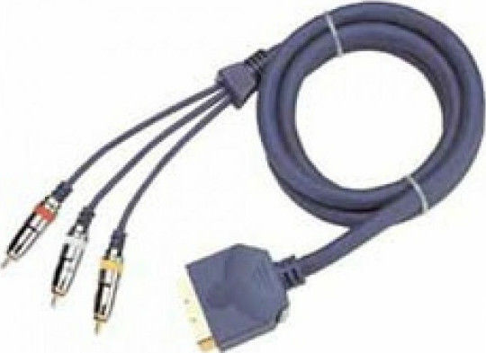 Cable Scart male - Composite male 3m Blue SC8913