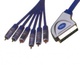 Cable Scart male - Component male / Composite male 1.5m Blue SC1066 YT 1.5m