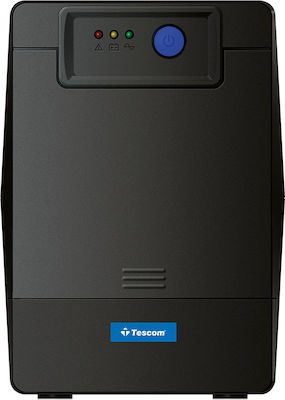 Tescom Leo LED 2000VA UPS Line-Interactive 1200W με 4 Schuko Πρίζες