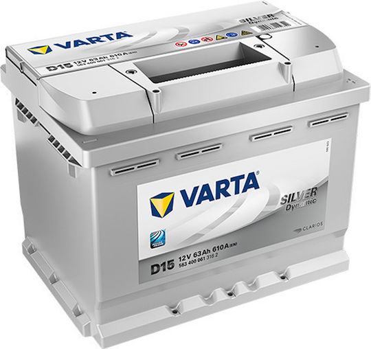 Varta Μπαταρία Αυτοκινήτου Silver Dynamic D15 με Χωρητικότητα 63Ah και CCA 610A