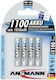 Ansmann Επαναφορτιζόμενες Μπαταρίες AAA Ni-MH 1100mAh 1.2V 4τμχ