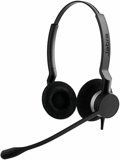 Jabra На ушите Мултимедийни слушалки с микрофон и връзка USB-A в Черен цвят 2399-823-109