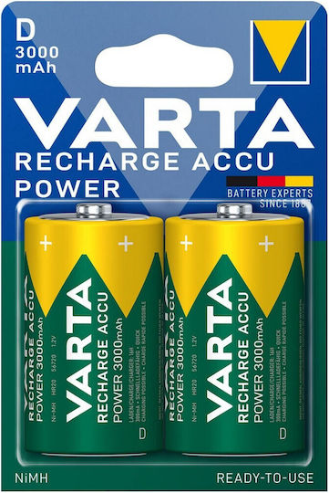 Varta Rechargeable Accu Rechargeable Battery D Ni-MH 3000mAh 1.2V 2pcs
