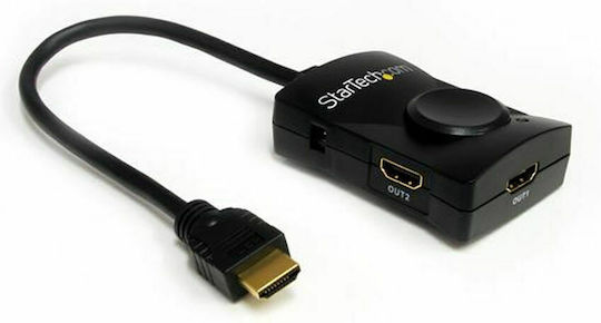 StarTech ST122HDMILE Μετατροπέας USB-A male σε HDMI 2x female 1τμχ
