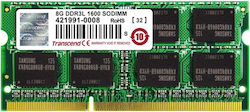 Transcend 8GB DDR3 RAM με Ταχύτητα 1600 για Laptop