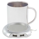 USB Cup Warmer + 4x USB Hub Mug Warmer White