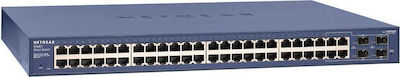 NetGear GS748T v5 Gestionat L2 Switch cu 48 Porturi Gigabit (1Gbps) Ethernet și 4 Porturi SFP