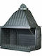 CHytiria Misailidi T-90 Corner Kamin Innenbereich Richtig Gusseisen Gray 96x58x56cm