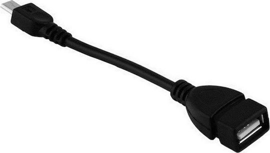 Forever Μετατροπέας micro USB male σε USB-A female Black 1τμχ