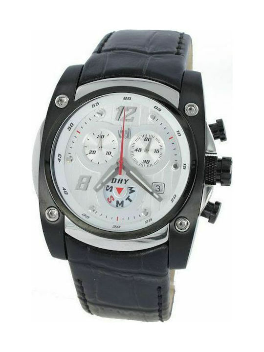 Visetti Watch Chronograph with Black Rubber Strap