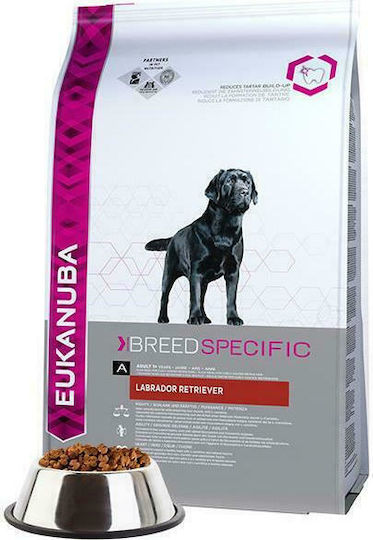 Eukanuba Adult Labrador Retriever 12kg Dry Food Gluten-Free for Adult Large Breed Dogs with Chicken