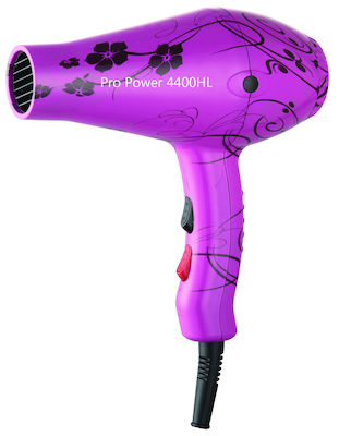 Juro-Pro Pro Power 4400HL Professional Hair Dryer 2400W Fuchsia Flower