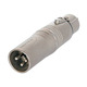 Neutrik NA3M5F Μετατροπέας XLR male σε XLR female Ασημί 1τμχ