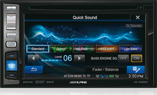 Alpine Auto-Audiosystem 2DIN (Bluetooth/USB/AUX/WiFi/GPS/Apple-Carplay/Android-Auto) mit Touchscreen 6.1"