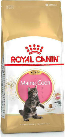 Royal Canin Maine Coon Kitten Ξηρά Τροφή χωρίς Γλουτένη για Ανήλικες Γάτες με Πουλερικά / Ρύζι 0.4kg