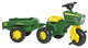 Kids Foot-to-Floor Ride On Tractor with Trailer & Pedal Tractor with Three Wheels Green
