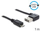 DeLock Angle (90°) USB 2.0 to micro USB Cable Μαύρο 1m (83382)