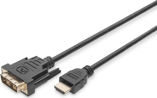 Digitus Кабел DVI-D мъжки - HDMI мъжки 3м Черен (AK-330300-030-S)