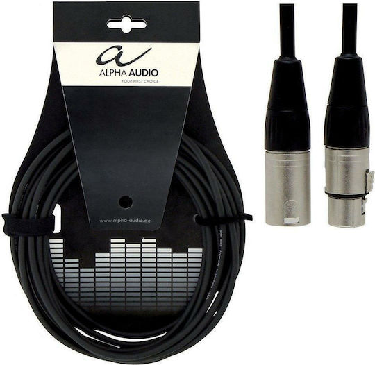 Alpha Audio 190.540 XLR Cable Male to XLR Female Black 1.5m