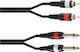Audio Master Audio Cable 2x 6.3mm male - 2x RCA male 3m (TLC153/3M)