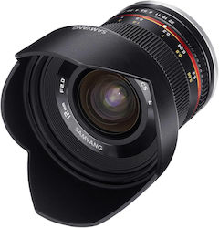 Samyang Full Frame Φωτογραφικός Φακός 12mm f/2.0 NCS CS Wide Angle για Fujifilm X Mount Black