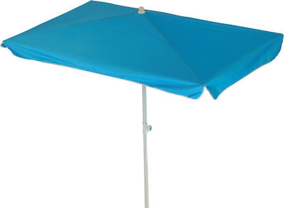Summer Club Bahamas II Beach Umbrella Aluminum Diameter 1.9m with UV Protection Blue