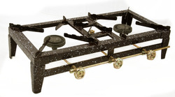 Calfer Gas ΒΑ-250 Liquid Gas Countertop Triple Burner Brown