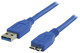 Valueline 0.5m Regular USB 3.0 to micro USB Cable Blue (VLCP61500L0.50)