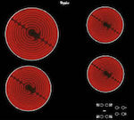 Whirlpool AKT 8090 NE Κεραμική Εστία Αυτόνομη με Λειτουργία Κλειδώματος 58x51εκ.
