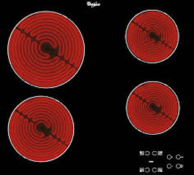 Whirlpool Plită Ceramică Autonomă cu Funcție de Blocare 58x51εκ.