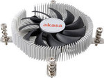 Akasa AK-CC7129BP01 Low Profile CPU Cooling Fan for 775/1200/115x Socket Silver