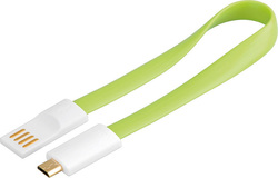 Goobay 95908 Plat USB 2.0 spre micro USB Cablu Verde 0.2m (95908) 1buc