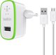 Belkin Φορτιστής με Θύρα USB-A και Καλώδιο micro USB 10W Λευκός (F8M667VF04)