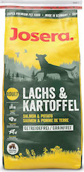 Josera Salmon & Potato 15kg Trockenfutter ohne Getreide für ältere Hunde mit Lachs und Kartoffeln