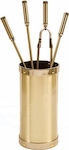 Set of Fireplace Tools K01 Gold Matt