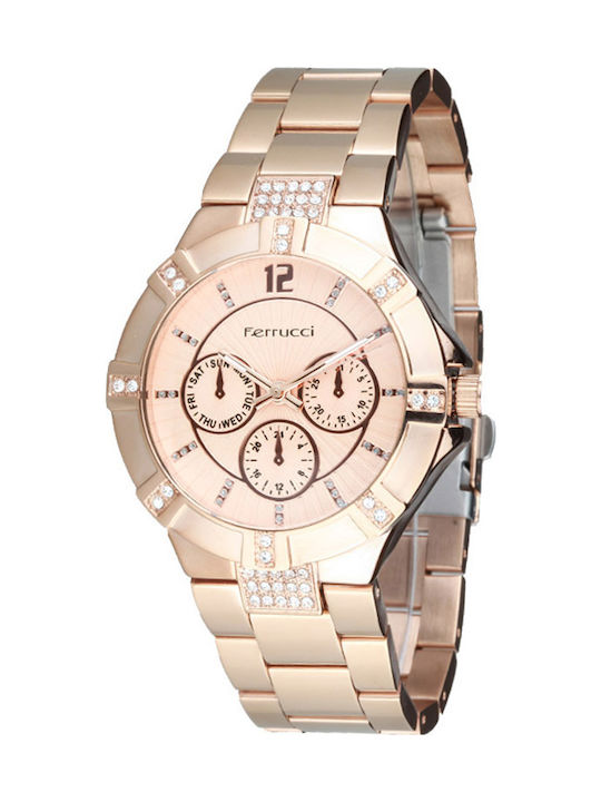 Ferrucci Uhr mit Rose Gold / Rose Gold Metallarmband