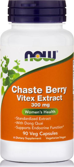 Now Foods Chaste Berry Vitex Extrakt 300mg Nahrungsergänzungsmittel für die Wechseljahre 90 Kräuterkapseln