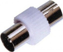 Converter Coaxial male to Coaxial female White 1pcs