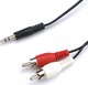 VCom Кабел За Звук 3,5 мм Мъжки - RCA Мъжки Черен 1,5 м CV212-1.5