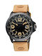 Timberland Watch Battery with Brown Leather Strap