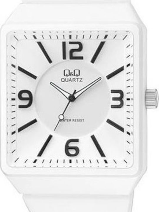 Q&Q Women's Watch with White Rubber Strap