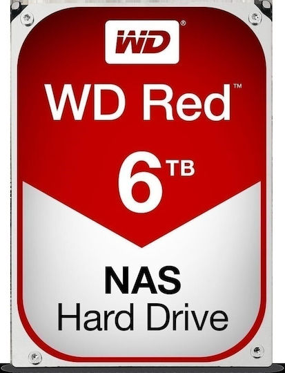 Western Digital Red 6TB HDD Hard Drive 3.5" SATA III 5400rpm with 64MB Cache for NAS WD60EFRX