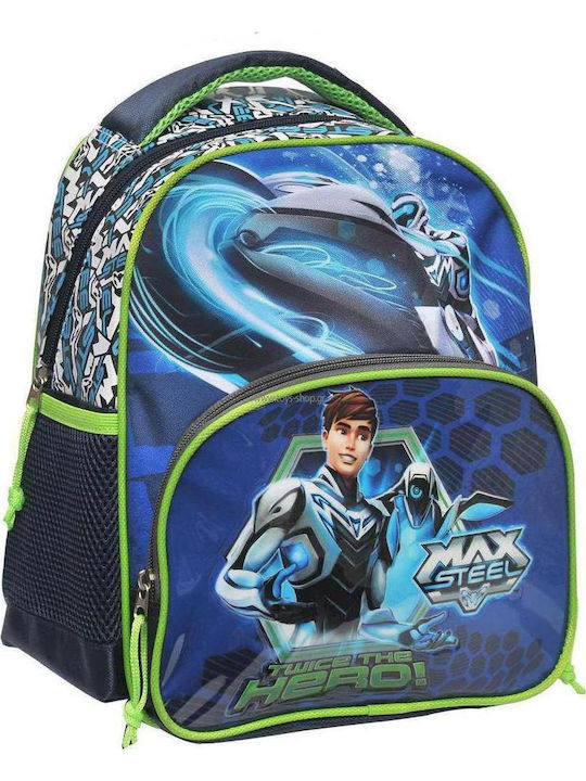 Gim Max Steel Σχολική Τσάντα Πλάτης Νηπιαγωγείου σε Μπλε χρώμα 8lt