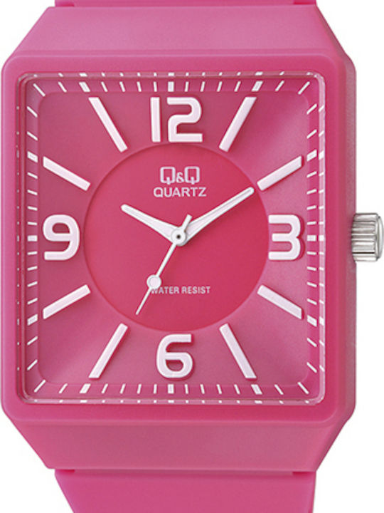 Q&Q Ceas de Damă cu Fuchsia / Fuchsia Curea din...