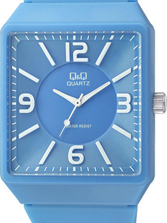 Q&Q Ρολόι Μπαταρίας με Καουτσούκ Λουράκι