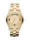 Marc Jacobs Dave Γυναικείο Ρολόι 40mm Μπαταρίας με Χρυσό Μεταλλικό Μπρασελέ