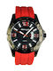 Ferrucci Watch Battery with Red Rubber Strap