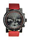 Ferrucci Uhr Chronograph Batterie mit Rot Lederarmband